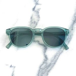 Percey Warby Parker Sunglasses with Case. Viridian Blue Green, Medium, 48-20-140